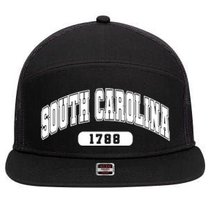 South Carolina Collegiate Style 1788 7 Panel Mesh Trucker Snapback Hat