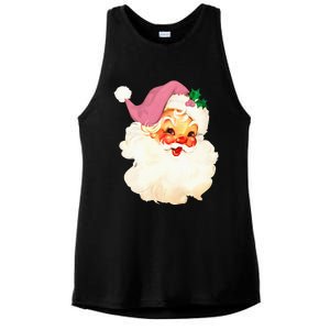 Santa Claus Christmas Design Ladies PosiCharge Tri-Blend Wicking Tank