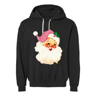 Santa Claus Christmas Design Garment-Dyed Fleece Hoodie