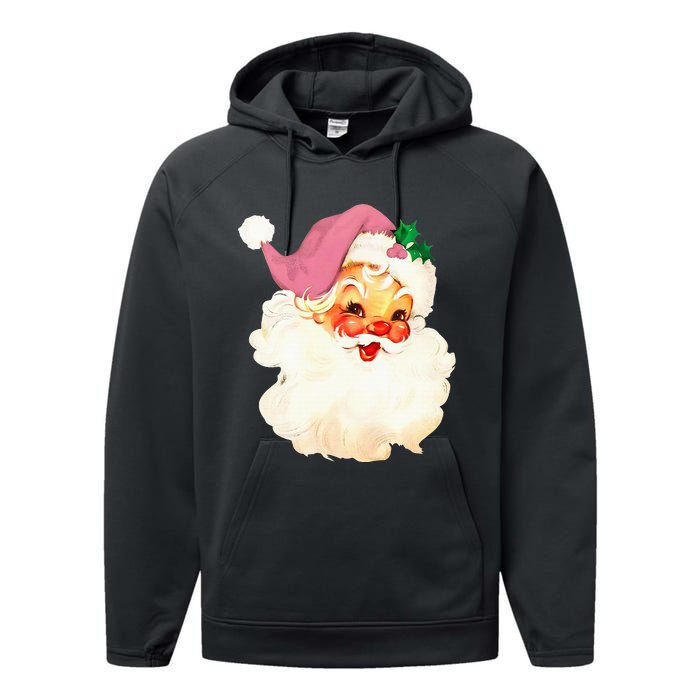 Santa Claus Christmas Design Performance Fleece Hoodie