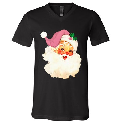 Santa Claus Christmas Design V-Neck T-Shirt