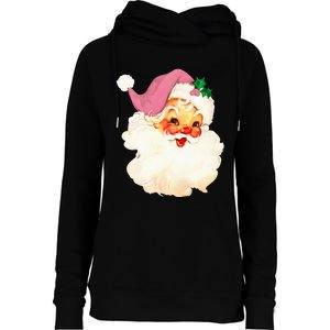 Santa Claus Christmas Design Womens Funnel Neck Pullover Hood