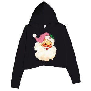 Santa Claus Christmas Design Crop Fleece Hoodie