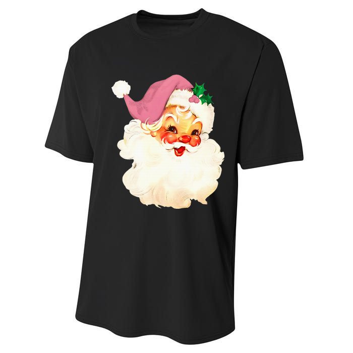 Santa Claus Christmas Design Performance Sprint T-Shirt