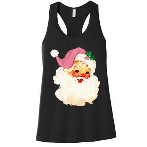 Santa Claus Christmas Design Women's Racerback Tank