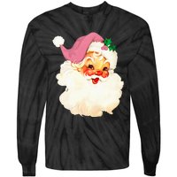 Santa Claus Christmas Design Tie-Dye Long Sleeve Shirt