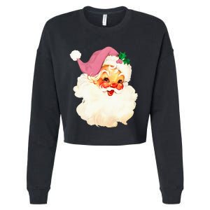 Santa Claus Christmas Design Cropped Pullover Crew