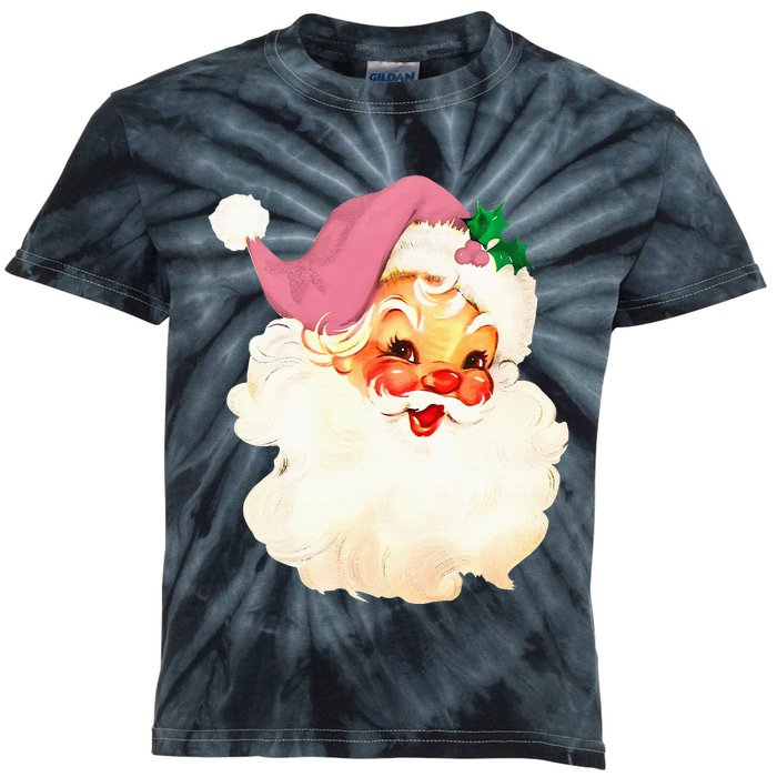 Santa Claus Christmas Design Kids Tie-Dye T-Shirt