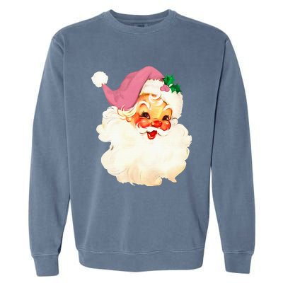 Santa Claus Christmas Design Garment-Dyed Sweatshirt