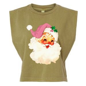 Santa Claus Christmas Design Garment-Dyed Women's Muscle Tee