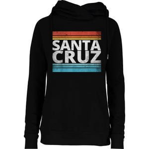 SANTA CRUZ CALIFORNIA SKATEBOARDING SURFING BEACH BOARDWALK Womens Funnel Neck Pullover Hood