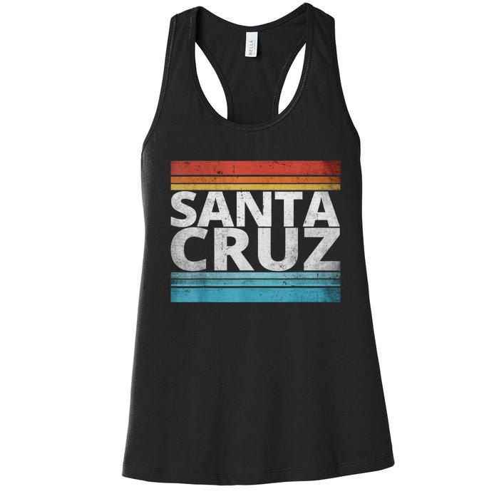 SANTA CRUZ CALIFORNIA SKATEBOARDING SURFING BEACH BOARDWALK Women's Racerback Tank