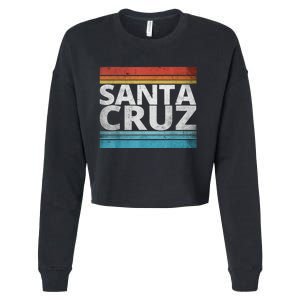 SANTA CRUZ CALIFORNIA SKATEBOARDING SURFING BEACH BOARDWALK Cropped Pullover Crew