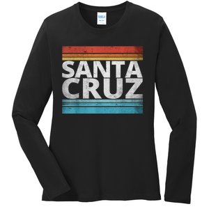 SANTA CRUZ CALIFORNIA SKATEBOARDING SURFING BEACH BOARDWALK Ladies Long Sleeve Shirt