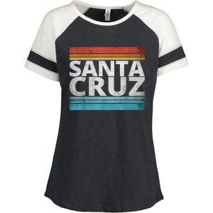 SANTA CRUZ CALIFORNIA SKATEBOARDING SURFING BEACH BOARDWALK Enza Ladies Jersey Colorblock Tee