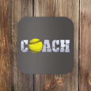 Softball Coach Coaching Assistant Coach Softball Team Men Coaster