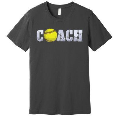 Softball Coach Coaching Assistant Coach Softball Team Men Premium T-Shirt