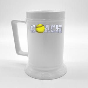 Softball Coach Coaching Assistant Coach Softball Team Men Beer Stein