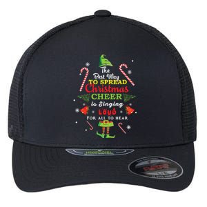 Spread Christmas Cheer Is Singing Loud Shirts Xmas Elf Pajama Flexfit Unipanel Trucker Cap