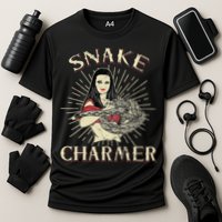Snake Charmer Circus Party Snake Lover Gift Circus Cooling Performance Crew T-Shirt