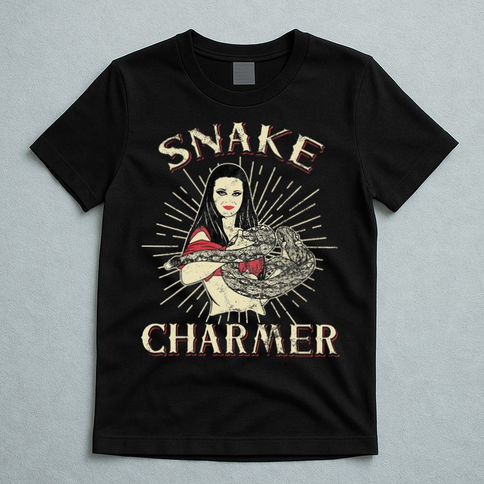 Snake Charmer Circus Party Snake Lover Gift Circus T-Shirt