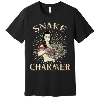 Snake Charmer Circus Party Snake Lover Gift Circus Premium T-Shirt