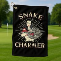 Snake Charmer Circus Party Snake Lover Gift Circus Golf Towel