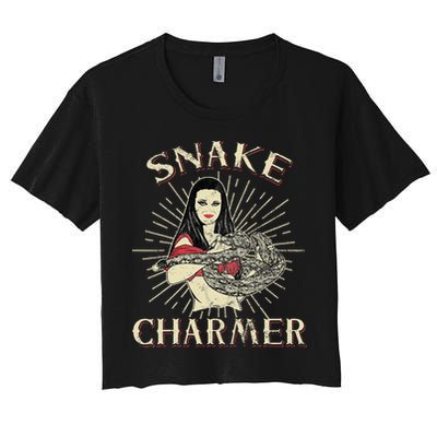 Snake Charmer Circus Party Snake Lover Gift Circus Crop Top