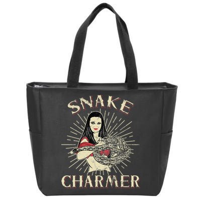 Snake Charmer Circus Party Snake Lover Gift Circus Zip Tote Bag