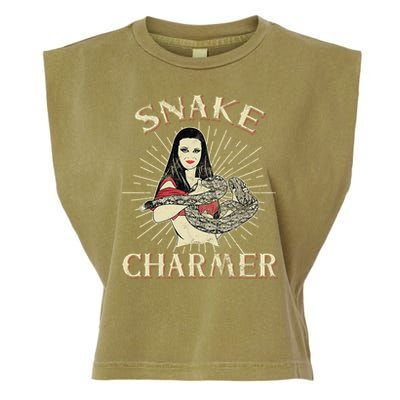 Snake Charmer Circus Party Snake Lover Gift Circus Garment-Dyed Women's Muscle Tee