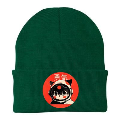 Space Cat Courage Japanese Retro Kawaii Cute Astronaut Cat Knit Cap Winter Beanie