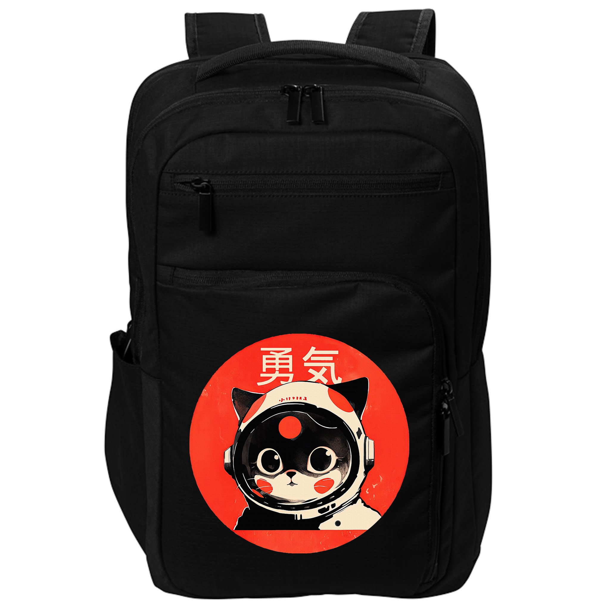 Space Cat Courage Japanese Retro Kawaii Cute Astronaut Cat Impact Tech Backpack