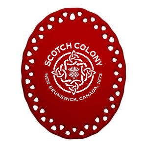 Scotch Colony Celtic Knot Ceramic Oval Ornament