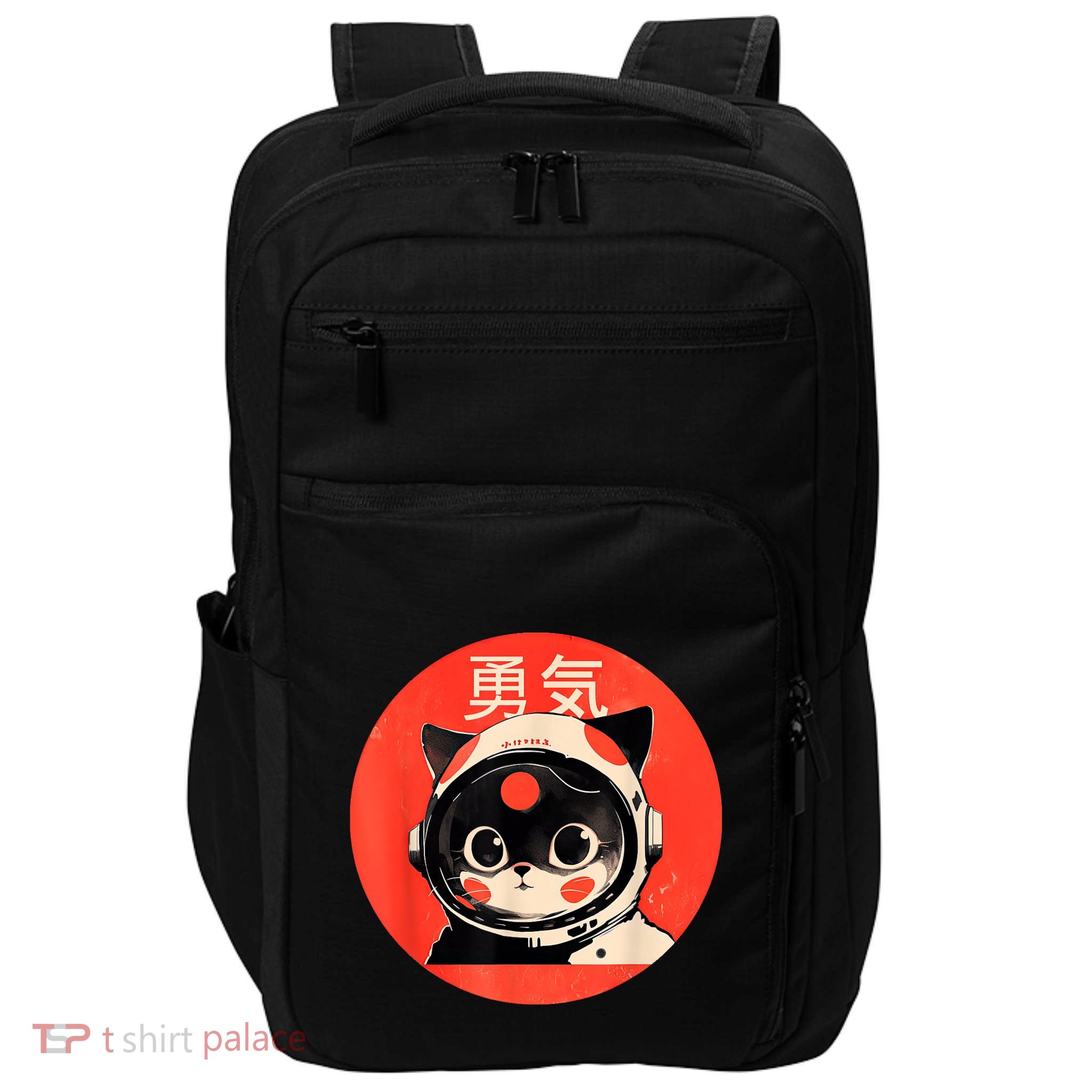 Space Cat Courage Japanese Retro Kawaii Cute Astronaut Cat Impact Tech Backpack