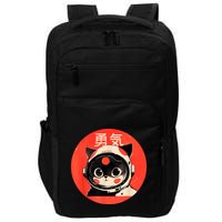 Space Cat Courage Japanese Retro Kawaii Cute Astronaut Cat Impact Tech Backpack