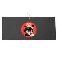 Space Cat Courage Japanese Retro Kawaii Cute Astronaut Cat Large Microfiber Waffle Golf Towel