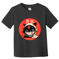 Space Cat Courage Japanese Retro Kawaii Cute Astronaut Cat Toddler T-Shirt