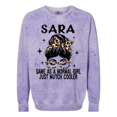 Sara Costume Cute Definition Personalized Name Sara Meaningful Gift Colorblast Crewneck Sweatshirt