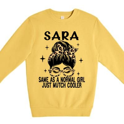 Sara Costume Cute Definition Personalized Name Sara Meaningful Gift Premium Crewneck Sweatshirt