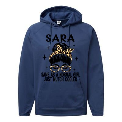 Sara Costume Cute Definition Personalized Name Sara Meaningful Gift Performance Fleece Hoodie