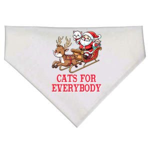 Santa Christmas Cats For Everybody Reindeer Cart Xmas Pajama Gift USA-Made Doggie Bandana