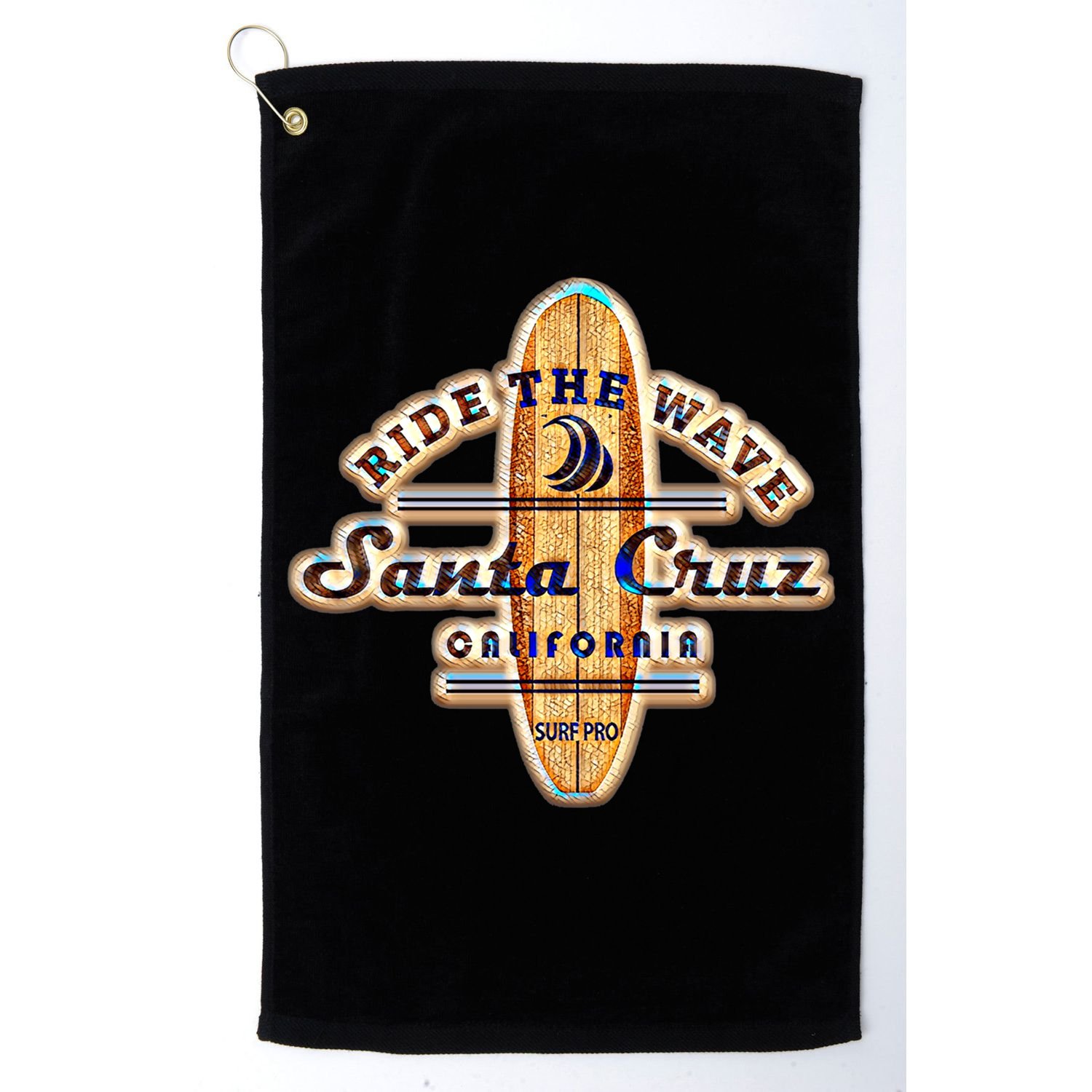 Santa Cruz Ca Vintage Surfers Gift Golf Towel