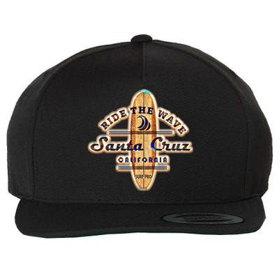 Santa Cruz Ca Vintage Surfers Gift Wool Snapback Cap