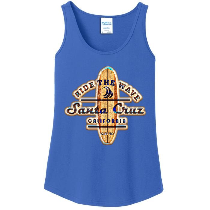 Santa Cruz Ca Vintage Surfers Gift Ladies Essential Tank