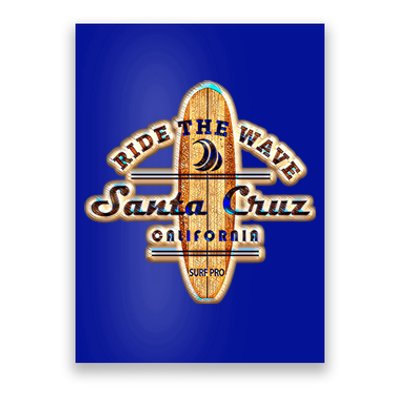 Santa Cruz Ca Vintage Surfers Gift Poster