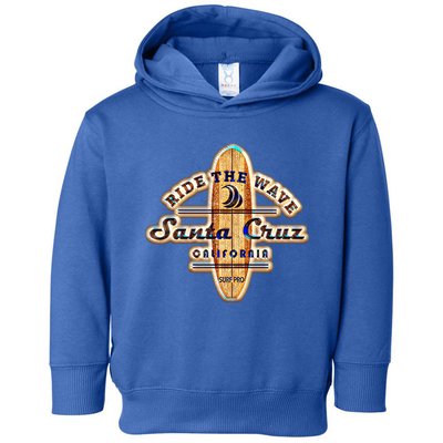 Santa Cruz Ca Vintage Surfers Gift Toddler Hoodie