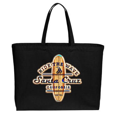 Santa Cruz Ca Vintage Surfers Gift Cotton Canvas Jumbo Tote