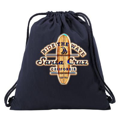 Santa Cruz Ca Vintage Surfers Gift Drawstring Bag