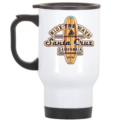 Santa Cruz Ca Vintage Surfers Gift Stainless Steel Travel Mug