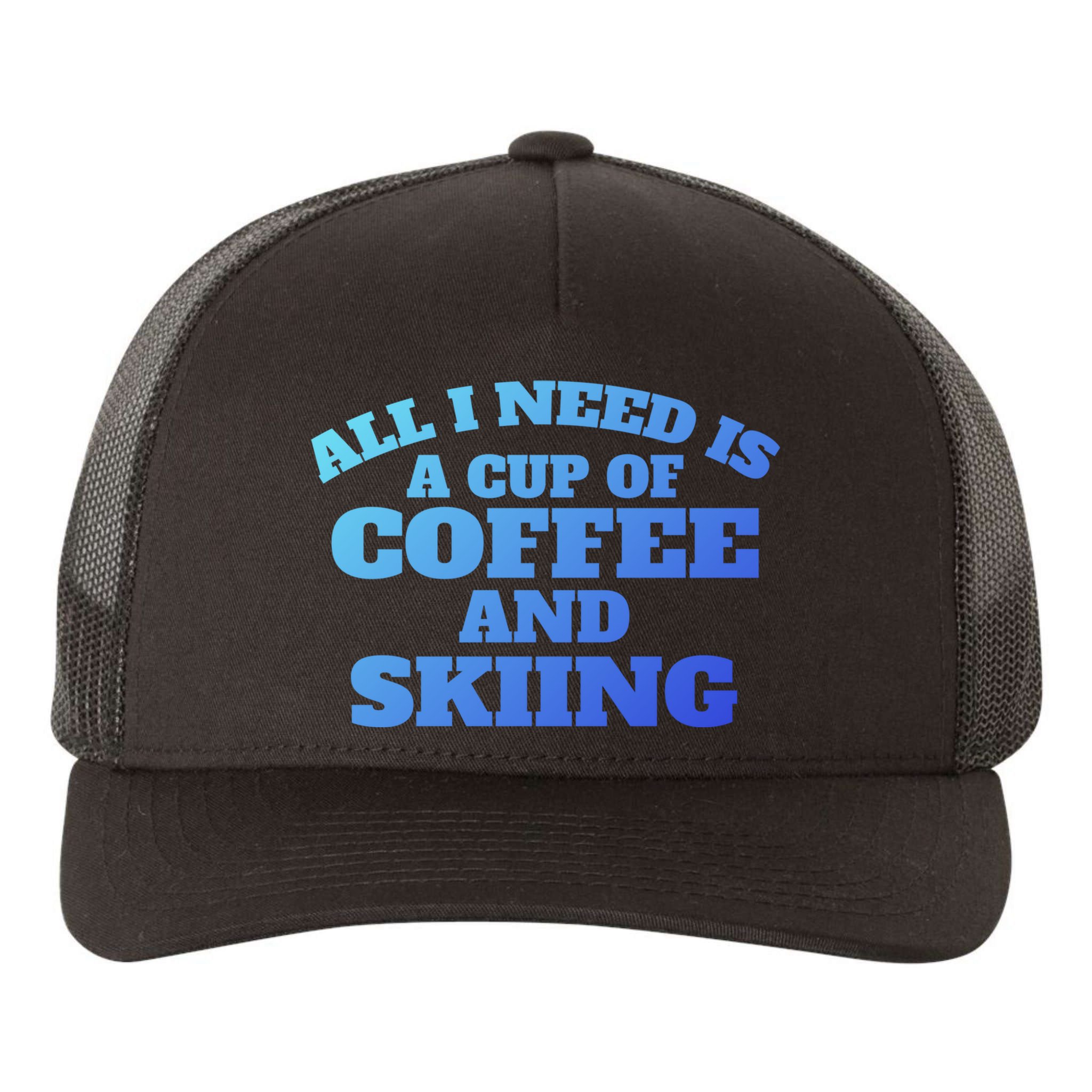 Skiers Coffee CrossCountry Skiing Coffee Skiing Cool Gift Yupoong Adult 5-Panel Trucker Hat